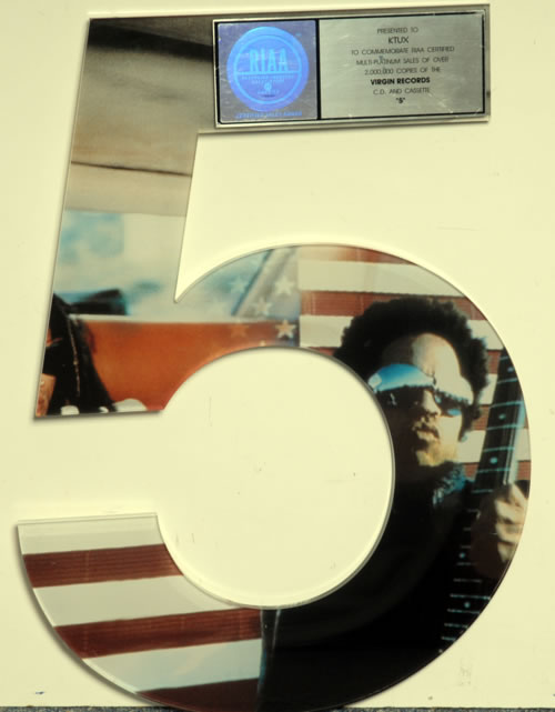 Lenny Kravitz 5 - perspex shape award disc US KVZAWPE191283