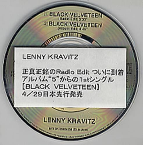 Lenny Kravitz Black Velveteen 3" CD single (CD3) Japanese KVZC3BL216335