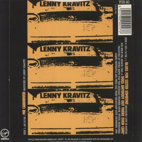 Lenny Kravitz Mr Cab Driver 7" vinyl single (7 inch record / 45) UK KVZ07MR17182