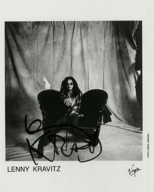 Lenny Kravitz Signed Publicity Photograph memorabilia UK KVZMMSI589744