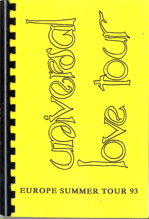 Lenny Kravitz Universal Love Tour - Europe Summer Tour 93 Itinerary UK KVZITUN612295