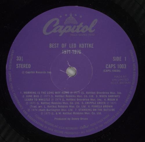 Leo Kottke Best Of Leo Kottke 1971-1976 vinyl LP album (LP record) UK KTTLPBE400846