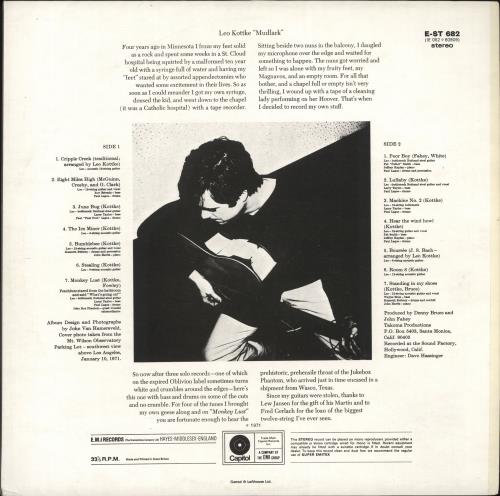Leo Kottke Mudlark - peach label vinyl LP album (LP record) UK KTTLPMU702661