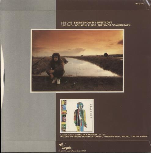 Leo Sayer Bye Bye Now My Sweet Love 7" vinyl single (7 inch record / 45) UK LSY07BY294269