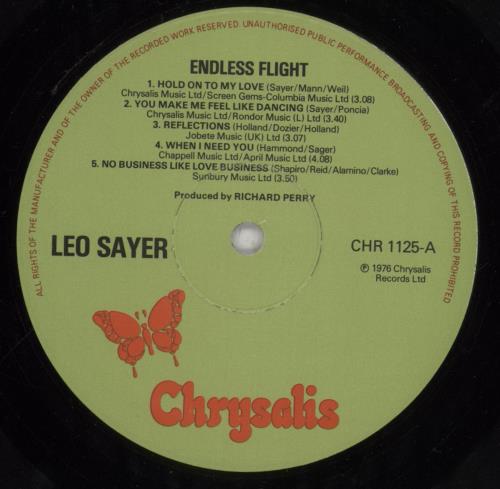 Leo Sayer Endless Flight vinyl LP album (LP record) UK LSYLPEN268545