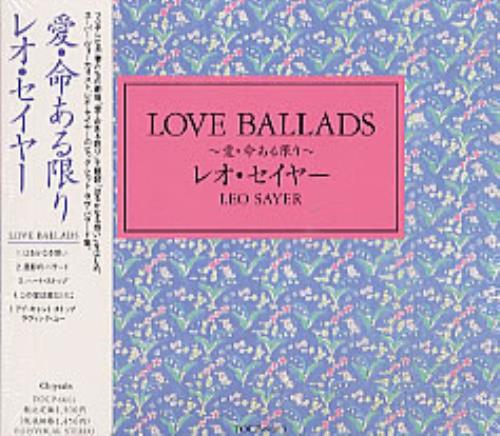 Leo Sayer Love Ballads CD single (CD5 / 5") Japanese LSYC5LO250694