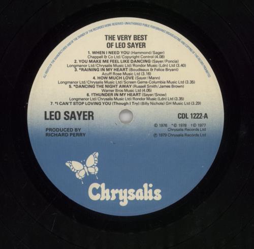 Leo Sayer The Very Best Of Leo Sayer vinyl LP album (LP record) UK LSYLPTH287207