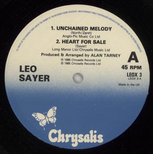 Leo Sayer Unchained Melody 12" vinyl single (12 inch record / Maxi-single) UK LSY12UN285124