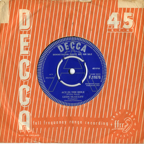 Leon McAuliff Ace In The Hole 7" vinyl single (7 inch record / 45) UK 5LM07AC577267
