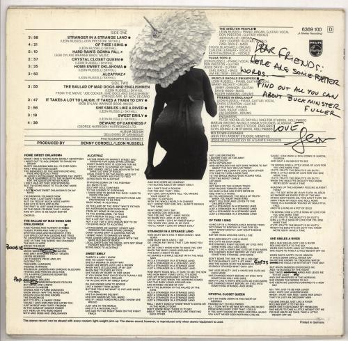 Leon Russell Leon Russell And The Shelter People vinyl LP album (LP record) German LRULPLE737776