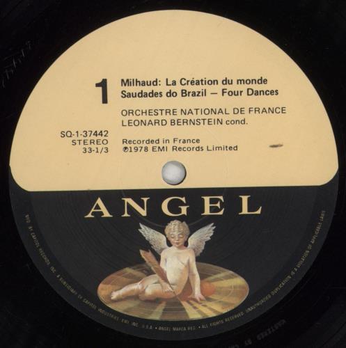 Leonard Bernstein Bernstein Conducts Milhaud vinyl LP album (LP record) US 5LBLPBE856923