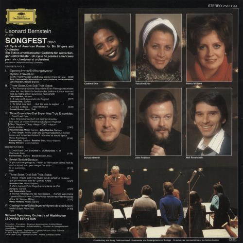 Leonard Bernstein Songfest vinyl LP album (LP record) UK 5LBLPSO863751