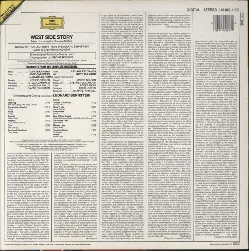 Leonard Bernstein West Side Story (Highlights) vinyl LP album (LP record) German 5LBLPWE306023