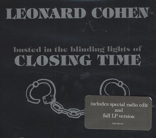 Leonard Cohen Closing Time CD single (CD5 / 5") US COHC5CL14717