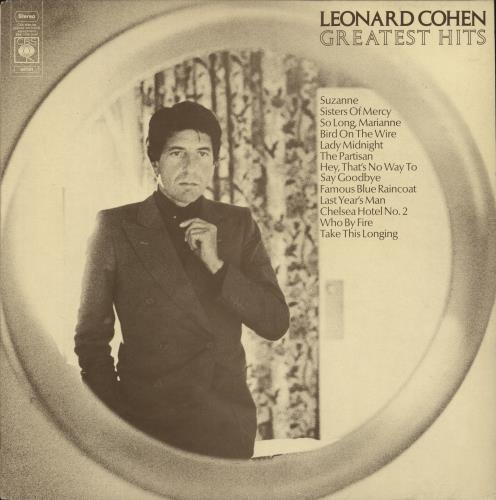 Leonard Cohen Greatest Hits + Insert vinyl LP album (LP record) UK COHLPGR546887