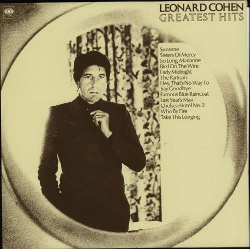 Leonard Cohen Greatest Hits vinyl LP album (LP record) UK COHLPGR762653