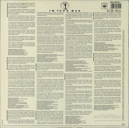 Leonard Cohen I'm Your Man - Stickered Sleeve vinyl LP album (LP record) Dutch COHLPIM712326