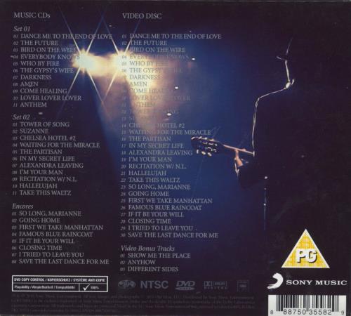 Leonard Cohen Live In Dublin 3-disc CD/DVD Set UK COH3DLI805146