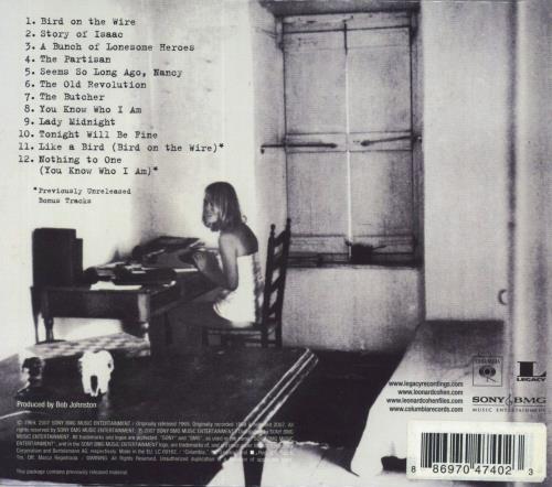 Leonard Cohen Songs From A Room CD album (CDLP) UK COHCDSO397647