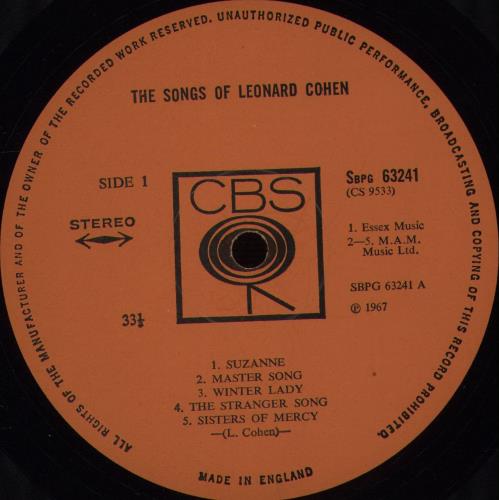 Leonard Cohen Songs Of Leonard Cohen - 2nd - EX vinyl LP album (LP record) UK COHLPSO209142