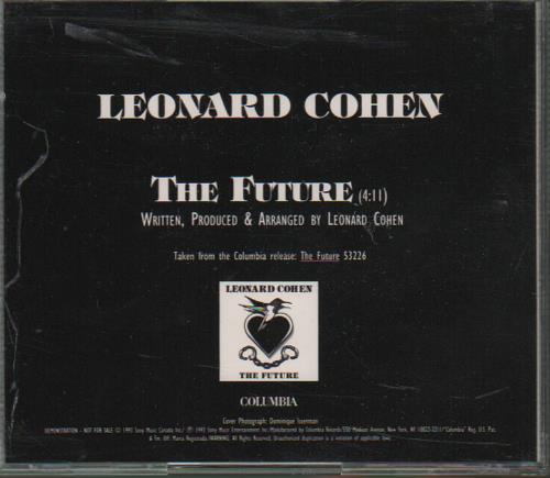Leonard Cohen The Future CD single (CD5 / 5") US COHC5TH20673