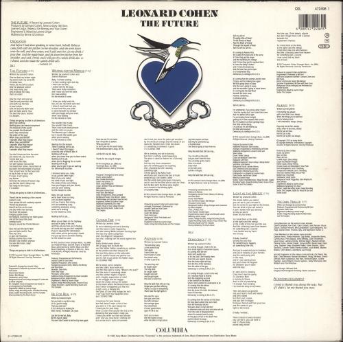 Leonard Cohen The Future vinyl LP album (LP record) Dutch COHLPTH707507