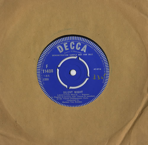 Leontyne Price Silent Night 7" vinyl single (7 inch record / 45) UK 1LP07SI481691
