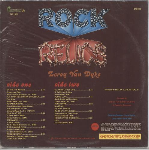 Leroy Van Dyke Rock Relics - Green Vinyl vinyl LP album (LP record) US L1ZLPRO721289