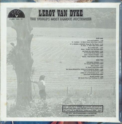 Leroy Van Dyke The World's Most Famous Auctioneer vinyl LP album (LP record) US L1ZLPTH771168
