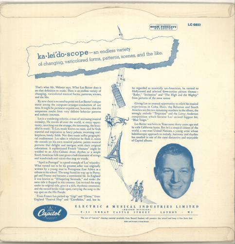 Les Baxter Kaleidoscope 10" vinyl single (10 inch record) UK 3LB10KA699413