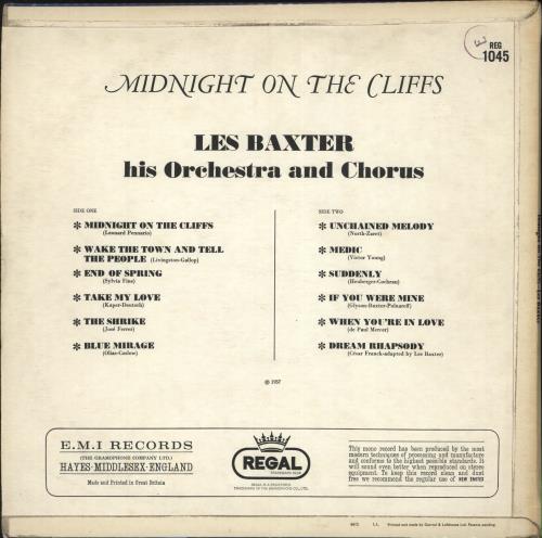 Les Baxter Midnight On The Cliffs vinyl LP album (LP record) UK 3LBLPMI699893