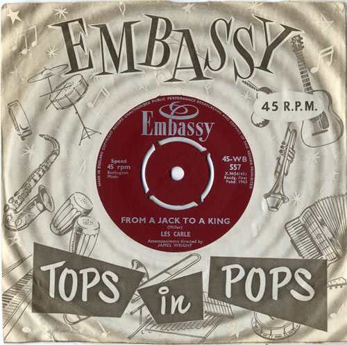 Les Carle From A Jack To A King 7" vinyl single (7 inch record / 45) UK L9U07FR614864