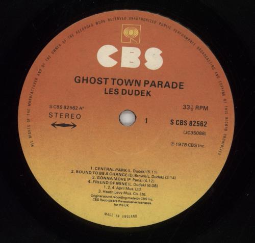 Les Dudek Ghost Town Parade vinyl LP album (LP record) UK LEZLPGH319047