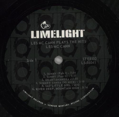 Les McCann Plays The Hits vinyl LP album (LP record) US L~MLPPL882921