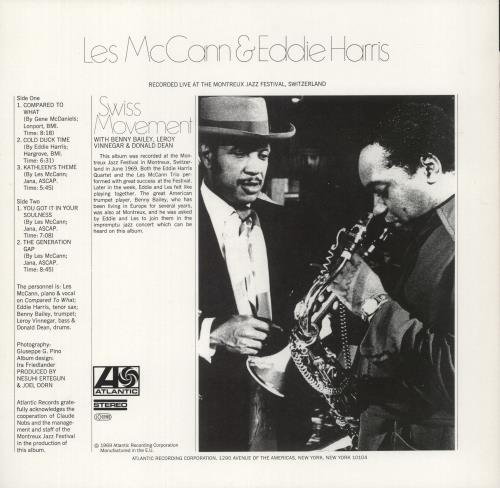 Les McCann Swiss Movement - 180gm Vinyl vinyl LP album (LP record) UK L~MLPSW868665