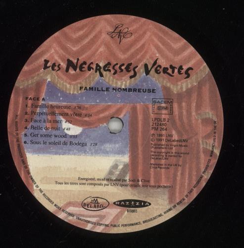 Les Negresses Vertes Famille Nombreuse vinyl LP album (LP record) UK LNVLPFA598563