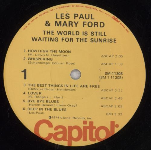Les Paul And Mary Ford The World Is Still Waiting For The Sunrise vinyl LP album (LP record) US P+FLPTH592076