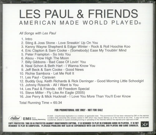 Les Paul American Made World Played CD album (CDLP) US LS1CDAM531855