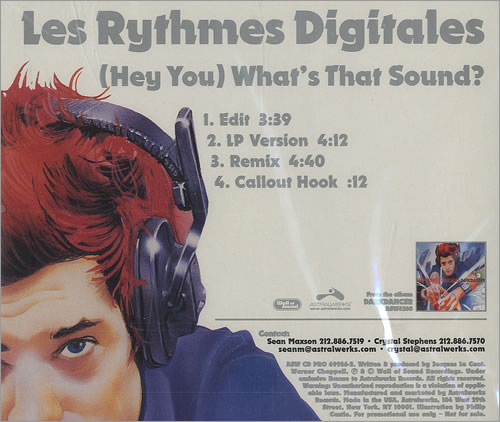 Les Rythmes Digitales (Hey You) What's That Sound? CD single (CD5 / 5") US DGTC5HE462683
