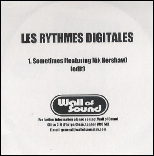 Les Rythmes Digitales Sometimes CD-R acetate UK DGTCRSO139430