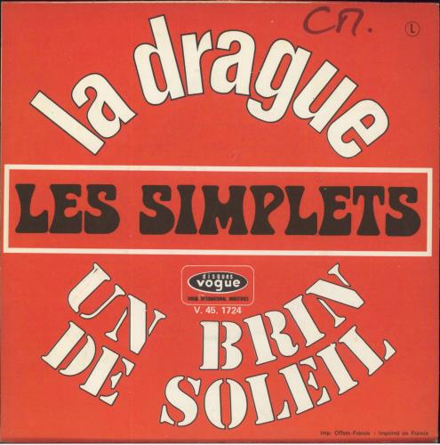 Les Simplets La Drague + Sleeve 7" vinyl single (7 inch record / 45) French 5J707LA802574
