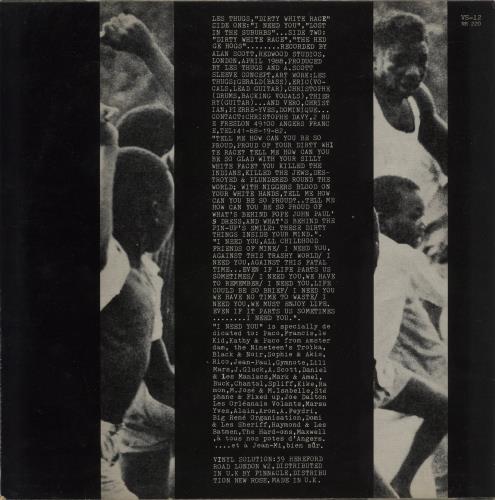 Les Thugs Dirty White Race 12" vinyl single (12 inch record / Maxi-single) UK LYX12DI867637