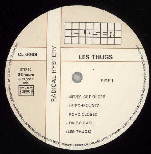 Les Thugs Radical Hystery vinyl LP album (LP record) French LYXLPRA864187