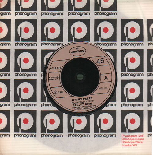 Lesley Gore It's My Party 7" vinyl single (7 inch record / 45) UK LGO07IT634069
