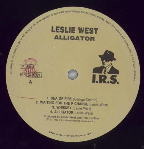 Leslie West Alligator vinyl LP album (LP record) Italian L-WLPAL823169