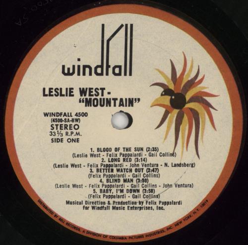 Leslie West Mountain - VG vinyl LP album (LP record) US L-WLPMO859298