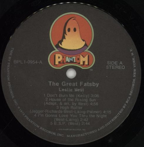 Leslie West The Great Fatsby - shrink vinyl LP album (LP record) US L-WLPTH309324