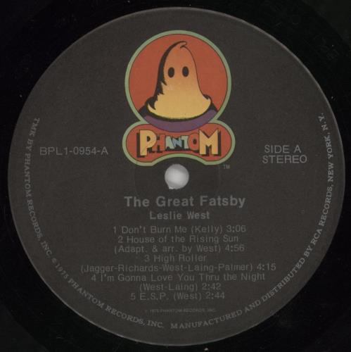Leslie West The Great Fatsby vinyl LP album (LP record) US L-WLPTH609581