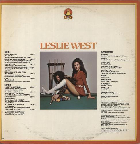 Leslie West The Great Fatsby vinyl LP album (LP record) US L-WLPTH609581