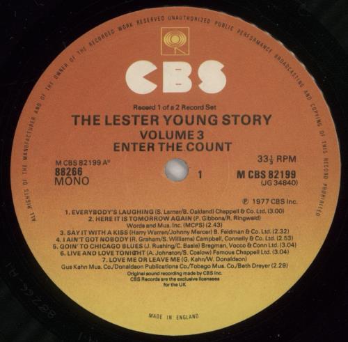 Lester Young Enter The Count 2-LP vinyl record set (Double LP Album) UK LYJ2LEN412749